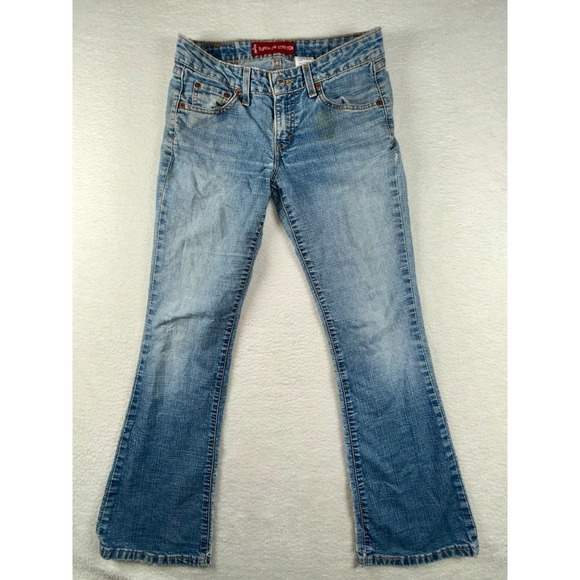 VTG Levi's 518 Jeans Womens 3JR Blue Denim Cotton Super Low Stretch Bootcut Leg - Picture 1 of 10